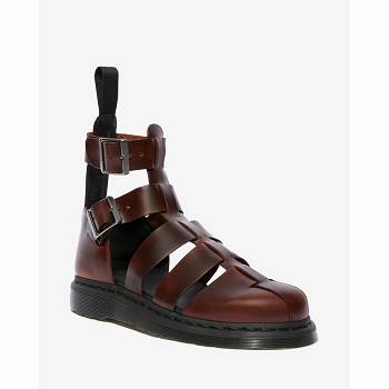 Dr Martens Geraldo Kožené Gladiator - Bordove Sandale Panske, DR0112